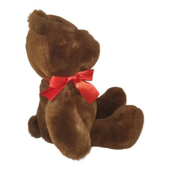 Animal Adventure Plush Brown Teddy Bear Red Bow Heart Stuffed Animal 2020 19" - Picture 8 of 14
